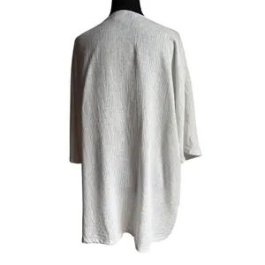 Tahari Linen Blend Open Front Cardigan Wrap One Size Coastal Resort Cover Up thumbnail 5