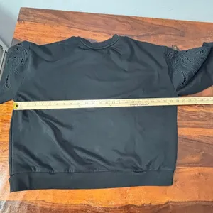 GAP‎ Women's XL Black Crewneck Pullover Sweatshirt thumbnail 4