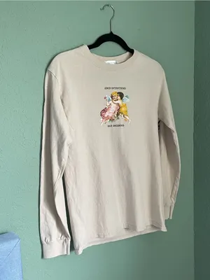Petals and Peacocks Good Intentions Bad Decisions Long Sleeve T Shirt Tee Small thumbnail 2