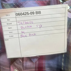 Talbots Button Up Shirt‎ Purple Plaid M thumbnail 12