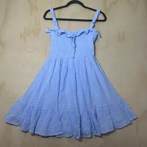 Indikah Tamika Blue Mini Flowy Dress‎ Women’s Size Large NWT thumbnail 1