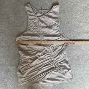 Free People Movement Ruched Drawcord Athletic Tank Top Beige Women's Size Small thumbnail 9