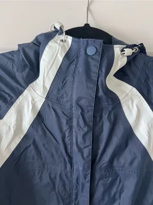 Women Navy and white Columbia windbreaker jacket thumbnail 4