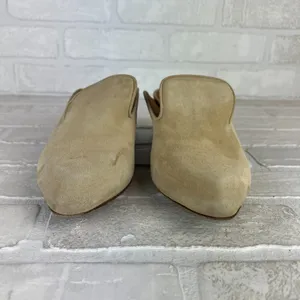 Thelma The Ava Mules Womens 38 8 US Wheat Suede Leather Block Heel Classic Italy thumbnail 5