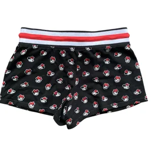 DISNEY Shorts Womens Sz Medium Black Minnie Mouse Print Sweatshort thumbnail 5
