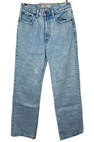 Abercrombie & Fitch The ’90s Relaxed Jean High Rise Blue Denim Jeans Size 26 2 R thumbnail 1