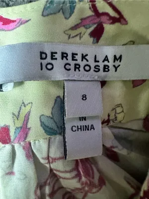 Derek Lam 10 Crosby "Brynn" floral wrap top, size 8 thumbnail 2