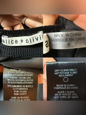 Alice + Olivia Womens Womens Dress Taylum Black Velvet Mini Sleeveless Size 4 thumbnail 9