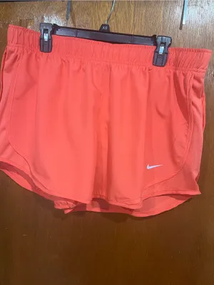 Nike Women's Coral Athletic Shorts with White Swoosh thumbnail 2