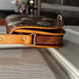 Western Leather Saddle Bag Brown thumbnail 5