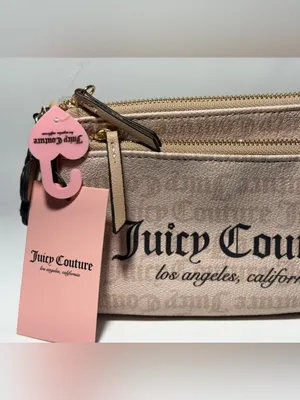 Juicy Couture Heritage Gothic Logo Double Zip Wallet Wristlet Pouch Clutch NWT thumbnail 2