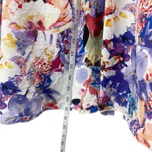 Coldwater Creek Women’s 2XL Floral Pleated Multicolor Cotton Blend Midi Skirt thumbnail 10