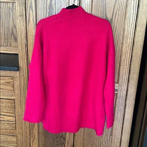 MNG Mango Pink Wool Blend Oversized Mockneck Sweater‎ Small thumbnail 7