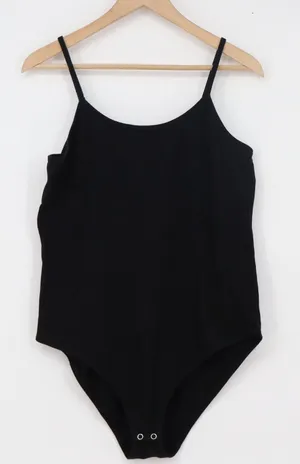 Torrid Womens Black Cotton Cami Bodysuit Plus Size 1 Adjustable Straps Snap Base thumbnail 1