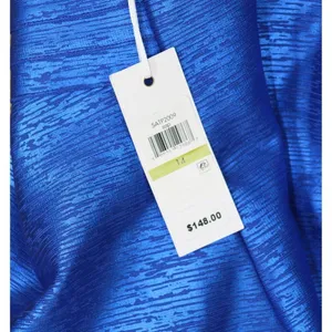 NWT Siena Sleeveless Foiled Bandage Bodycon Knit Mini Dress Saphire Blue 14 thumbnail 6