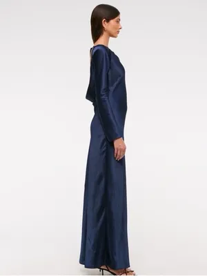 Abercrombie NWT Women's Long-Sleeve Cowl Back Maxi Dress thumbnail 3