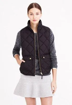 Black J Crew Quilted Vest thumbnail 2