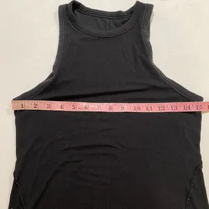 Lululemon Black Ribbed High Neck Tank Top Size 8 Athletic Yoga Basic thumbnail 5