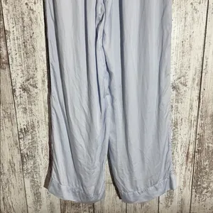 PINK Victoria’s Secret Silky Sleep Shine Long Pajama Set Hydrangea Blue Small thumbnail 14