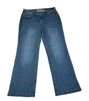 Standards & Practices Bootcut Jeans Women's Size 14 Whiskered Blue Denim thumbnail 1