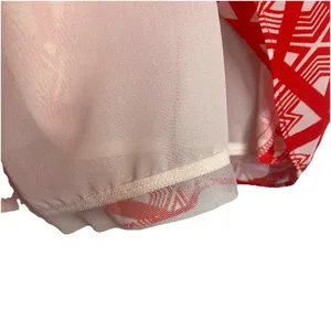 Leifsdottir Anthropologie Catalyst Red Orange White Silk Tunic‎ Dress Size 0 thumbnail 4