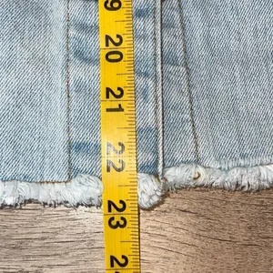 Wild Fable Womens Distressed Long Sleeve Button Denim Jean Jacket‎ Blue Large thumbnail 9