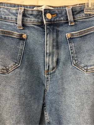 Zara Wide-Leg Jeans — Medium Blue thumbnail 2