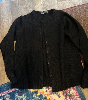 Northern isles medium black cardigan thumbnail 1