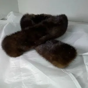 Vintage dark brown mink collar with clasp Clip holders. thumbnail 3
