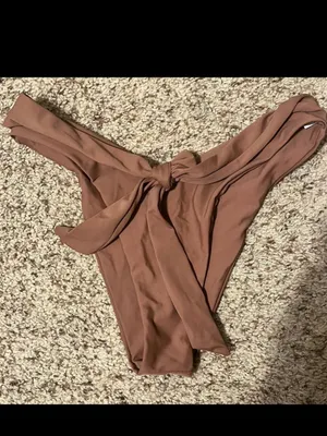 Aurelle Swim Classic Halter Bikini in Mauve Brown - Size Small thumbnail 4