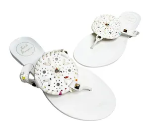 Jack Rogers Sandals Womens Size 5‎ White Georgica Jelly Slip On Flats thumbnail 1