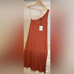 41 Hawthorn One Shoulder Dress in Warm Terracotta Sz xl thumbnail 3