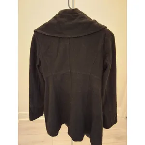 GUESS Black Pea Coat Size S Wool Blend Double Breasted Classic Vintage 1981 thumbnail 3
