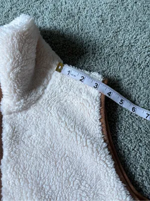 Chaps Faux Shearling Fleece Sherpa Vest Full Zip Womens Size XL Cream Brown NWT thumbnail 4