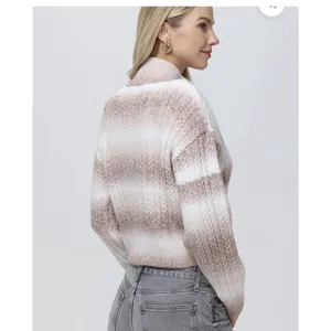 525 america sweater WILLOW: OMBRE SEQUIN CROP CARDIGAN Size XS Beige Cream thumbnail 2