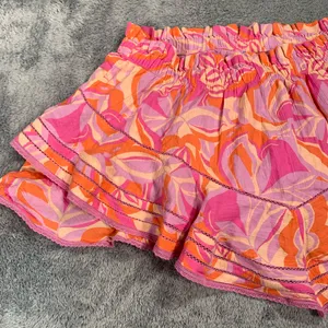 Aerie Pink and Orange Ruffled Skort thumbnail 3