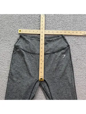 Gymshark Grey Seamless Leggings Womens Medium High Rise Workout Activewear Gym thumbnail 4