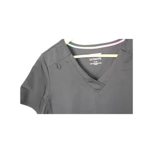 Scrubstar‎ Women's XS Active V-Neck 2 Pocket Stretch Medical Nurse Scrub Top thumbnail 3