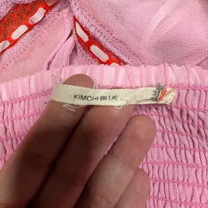 Kimchi Blue Ivy Lace Inset Cami Pink Red Tie Front Urban Outfitters XS S thumbnail 6