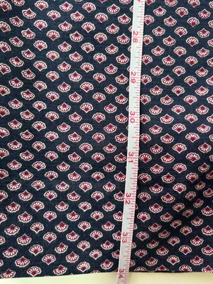 Gap Cropped Paperbag Waist Pants Navy Print Tie Waist Size 8 Capri thumbnail 15