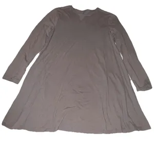 Long sleeve Knee Length Dress Gray Size L thumbnail 1