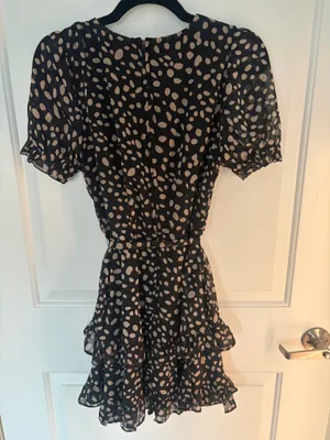Mi Ami Francesca's Black and Taupe Mini Dress thumbnail 7