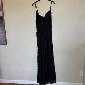 House of CB ‘Seren’ Black Floral Lace Back Maxi Dress NWOT size‎ M regular A-C thumbnail 11