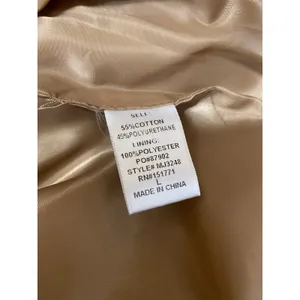 Le Lis Womens Brown Faux Leather Notched Collar Long Sleeve Blazer Coat Jacket L thumbnail 6