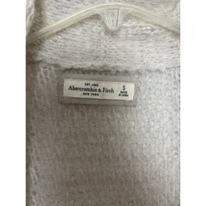 Abercrombie & Fitch Beige Wool Blend Open Front Knit Cardigan S Minimal Neutral thumbnail 3