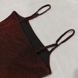 NWT Shein Burgundy Glitter Maxi Dress NWT- Split Thigh Bodycon Prom Gown Sz XS thumbnail 15