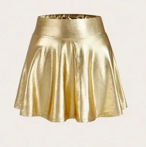 Gold Mini Skirt Shein thumbnail 1