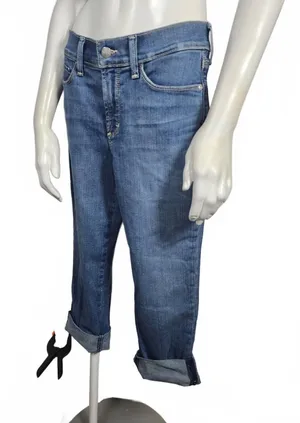 NYDJ Dayla Wide Cuff Capri Heyburn Wash Jeans Size 4 with Lift Tuck Technology thumbnail 1