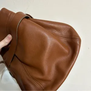 Vintage Coach 4156 Toffee Brown Leather Soho Belted Bucket Buckle Pouch Bag thumbnail 11