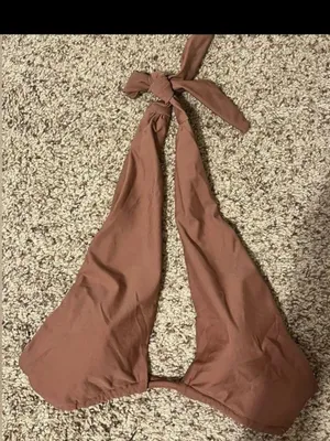 Aurelle Swim Classic Halter Bikini in Mauve Brown - Size Small thumbnail 5